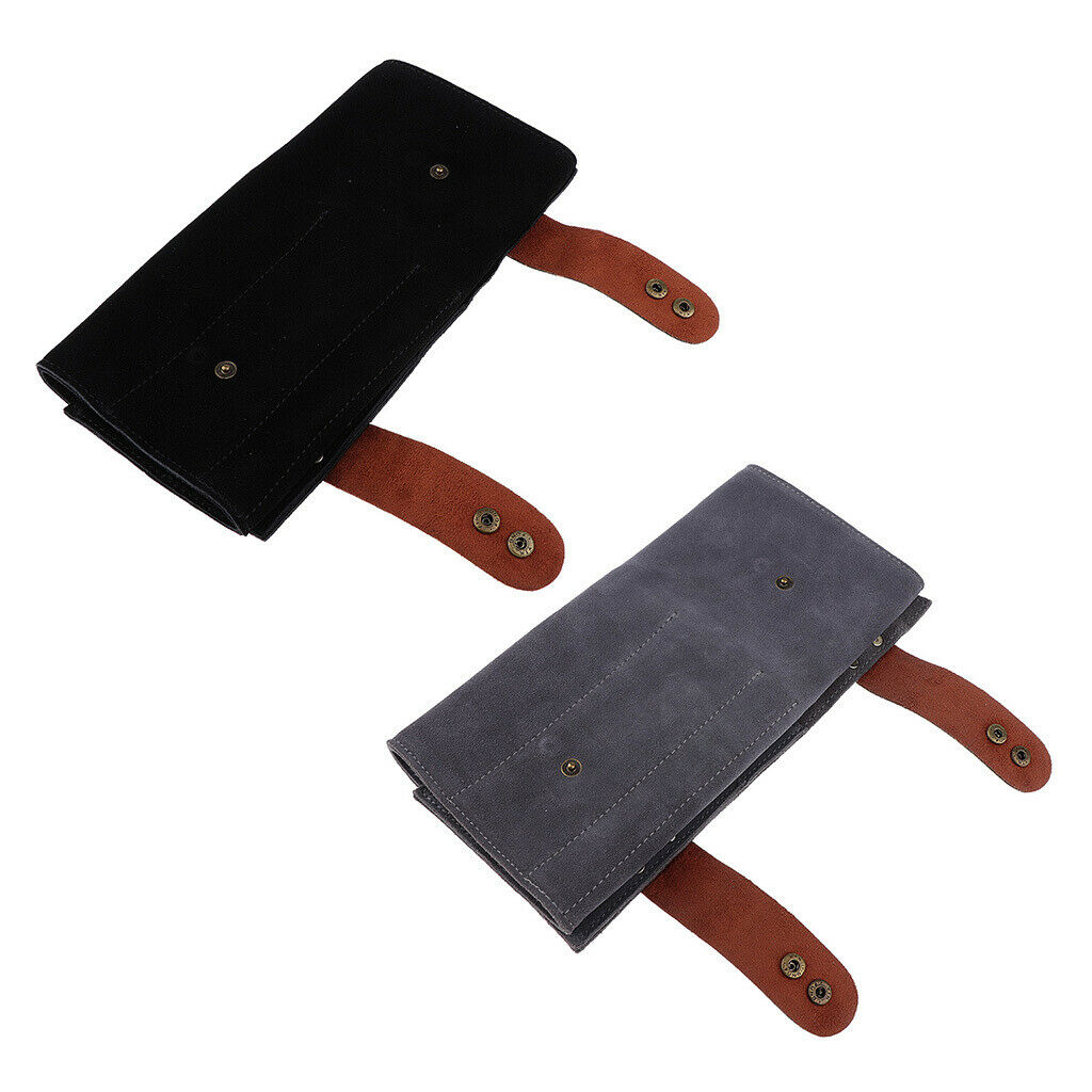 Durable Leather Haircutting Scissors Pouch Rolled Bag for Hairdresser Barber