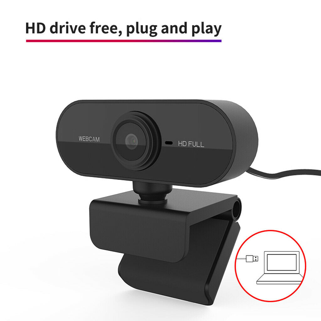 Smart 1080P HD Webcam PC Web Camera Cam Video Recording Built-in Microphone