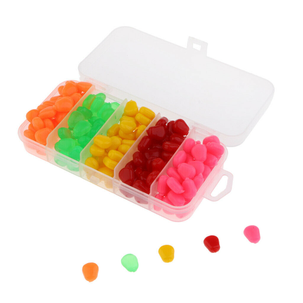 200Pcs Artificial Corn Fishing Soft Lure Baits Corn Grain Flavor