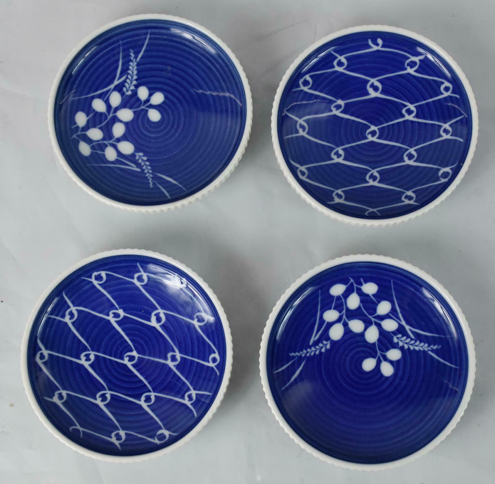 Set 4 pcs dipping bowls small soy sauce dishes plate dinnerware