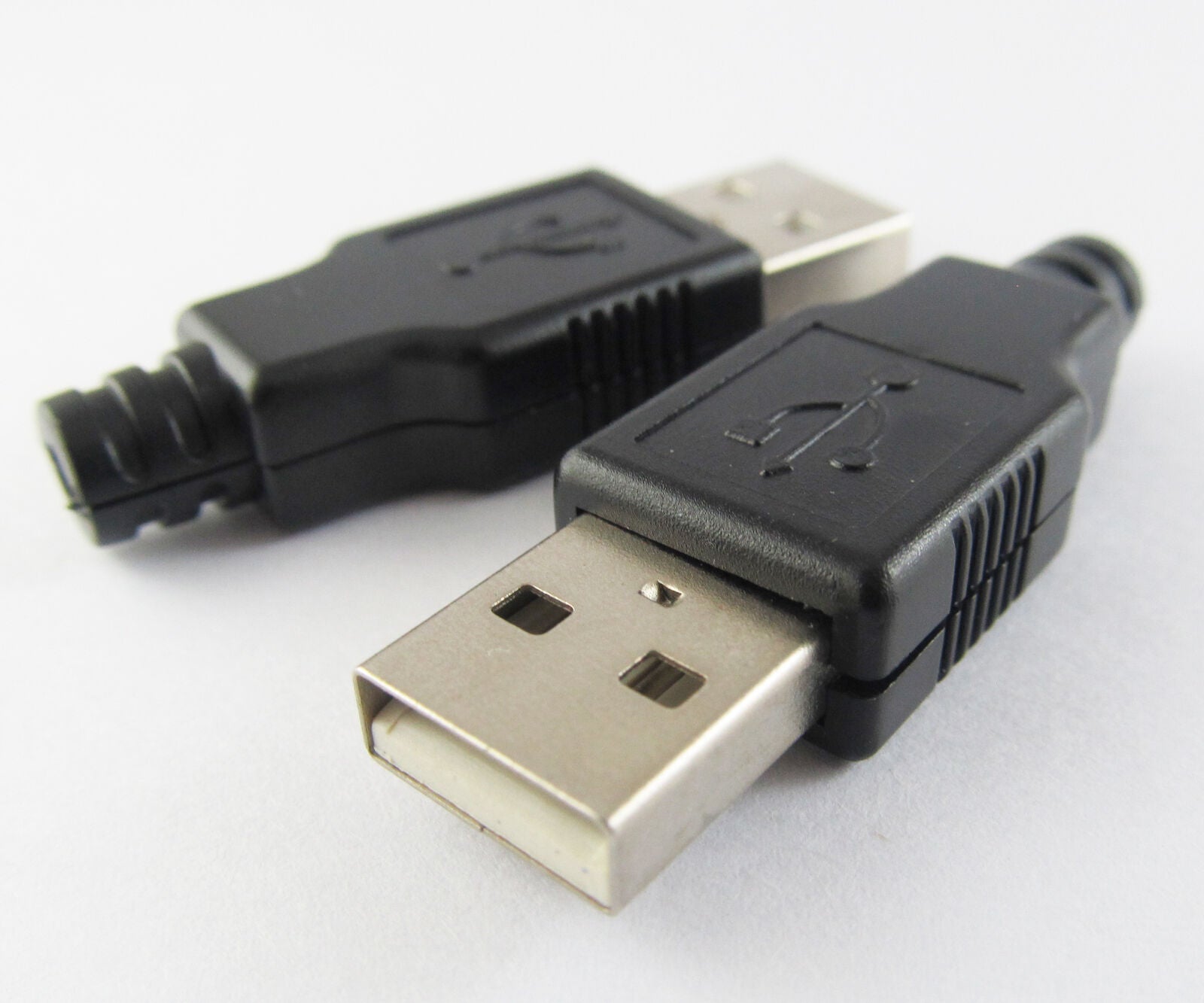 100set USB 4 Pin Plug Male Socket Connector Plastic cover
