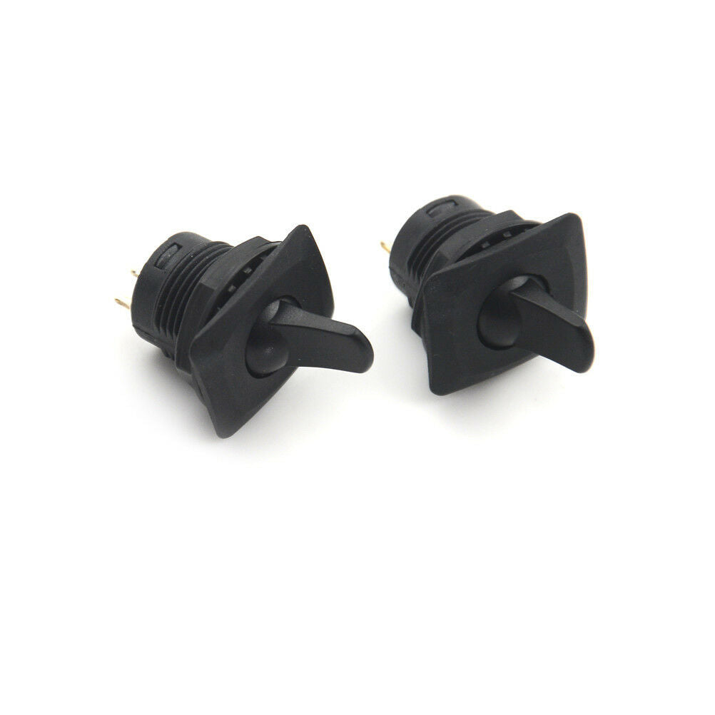 2pcs R13-402 Black 3Pin 2Position Maintained SPDT Round Toggle Switch B WF