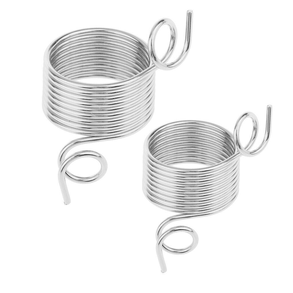 2pcs 2 Sizes Nickle Plated Knitting Tool Thimble Yarn Spring Stranding Guide