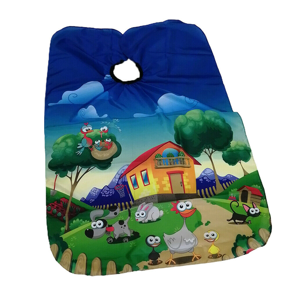 Kids Hairdresser Cutting Cape Apron Kids Animal Pattern Shampoo Salon Cape