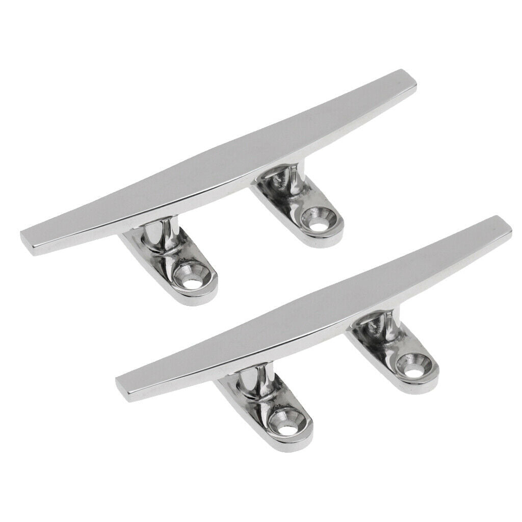 2 Packs 5 Inch Marine 316 Stainless Steel Hollow Base Boat Cleat / Yacht Bollard