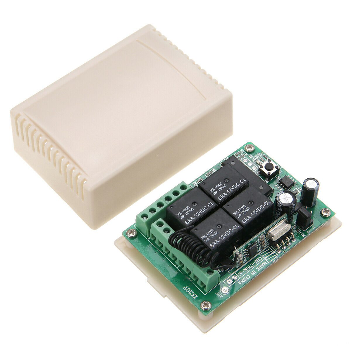 4x HCS301 433MHz Rolling Code Remote Controller w/ DC Wireless Relay Receiver