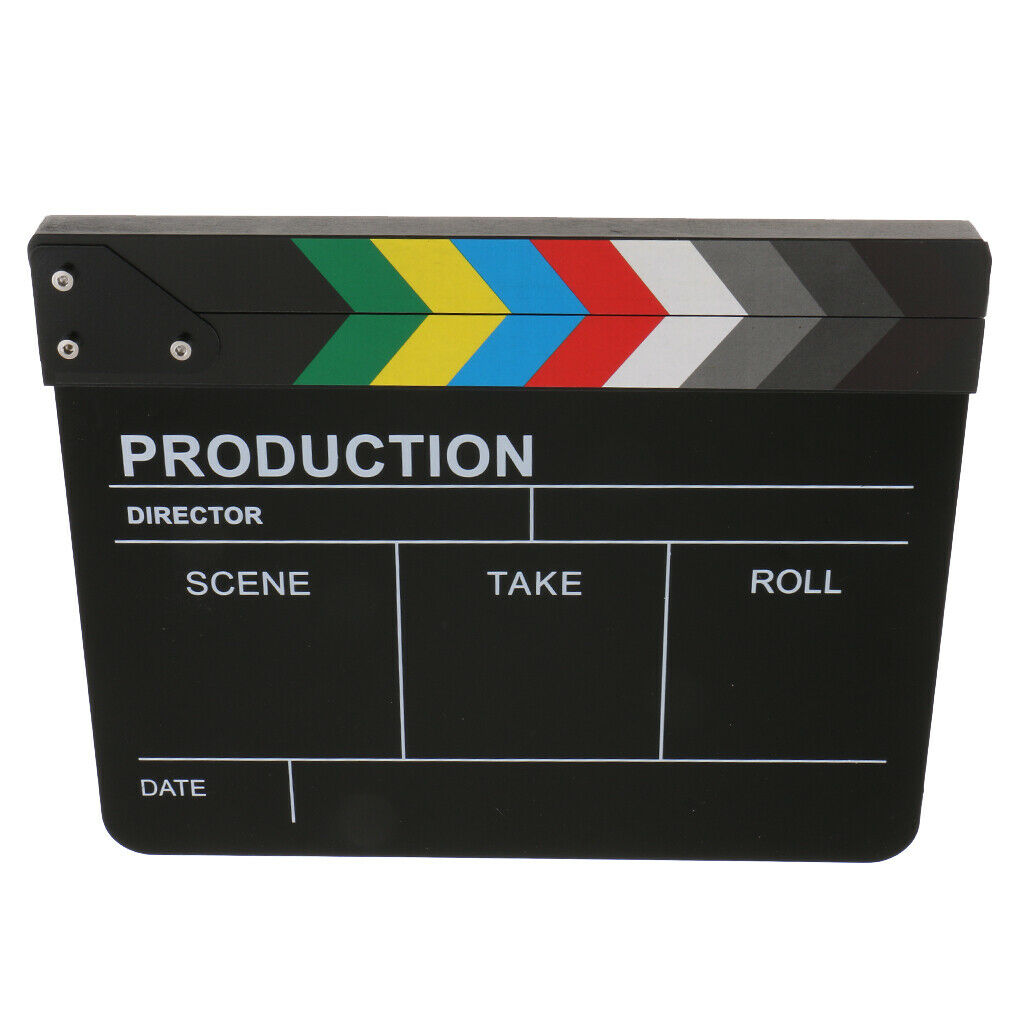 Acrylic Clapboard Dry Erase Director TV Film Movie Slate Cut Action Scene