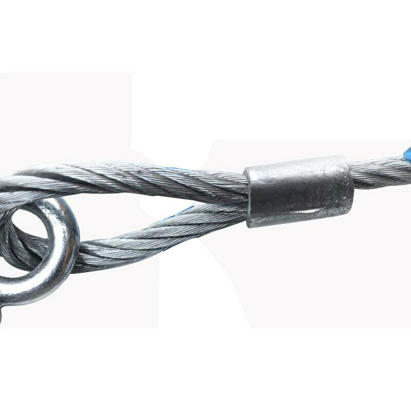 4 Meters Car Grab Hook Emergency Wire Tow Rope Universal 5 Tons Bearing Capacity
