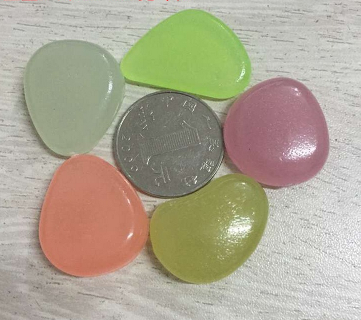 100PCS Glow in the Dark Luminous Pebbles Stones Fish Tank Aquarium Party Event
