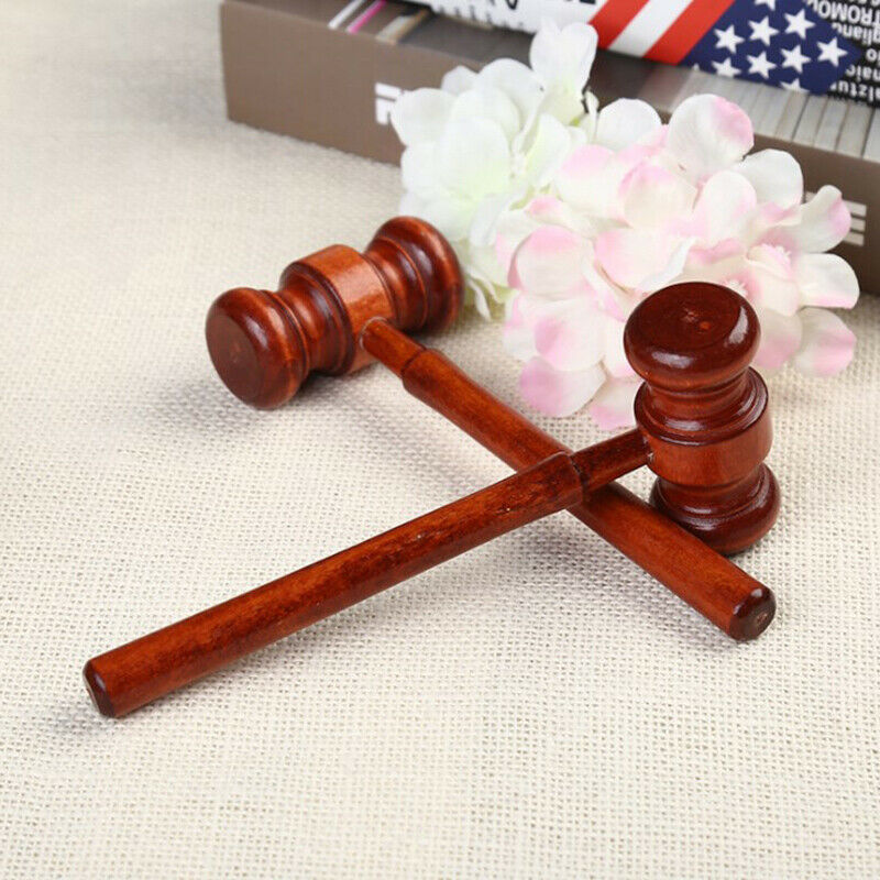 1PC Mini Hammer Lawyer Decoration Hammers Judge Hammer Wood.l8