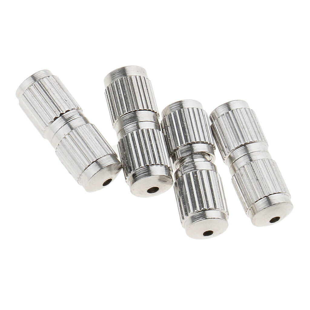 20pcs Metal Screw Barrel Clasps Beads Connector for Jewelry Making White K