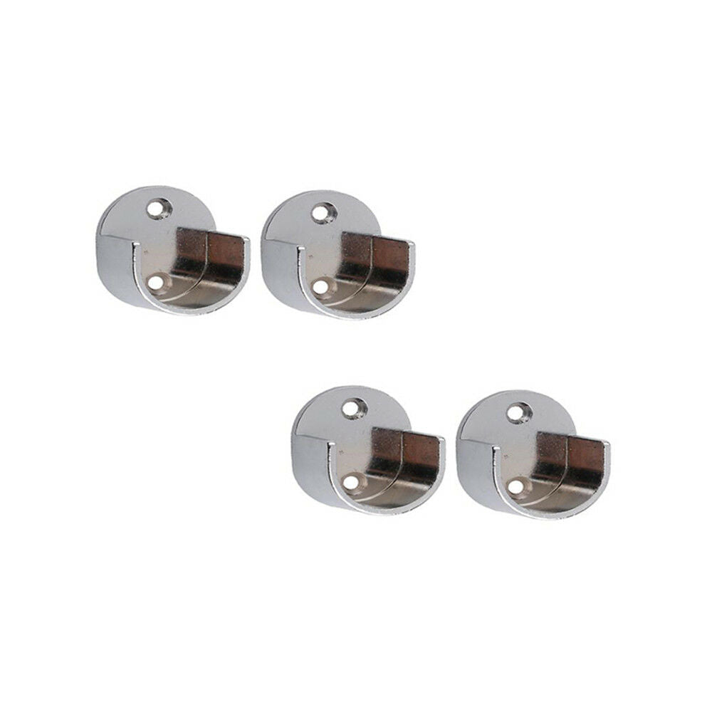 Metal Curtain Pole Recess Brackets Curtain Rail Support for 25mm Curtain Rod