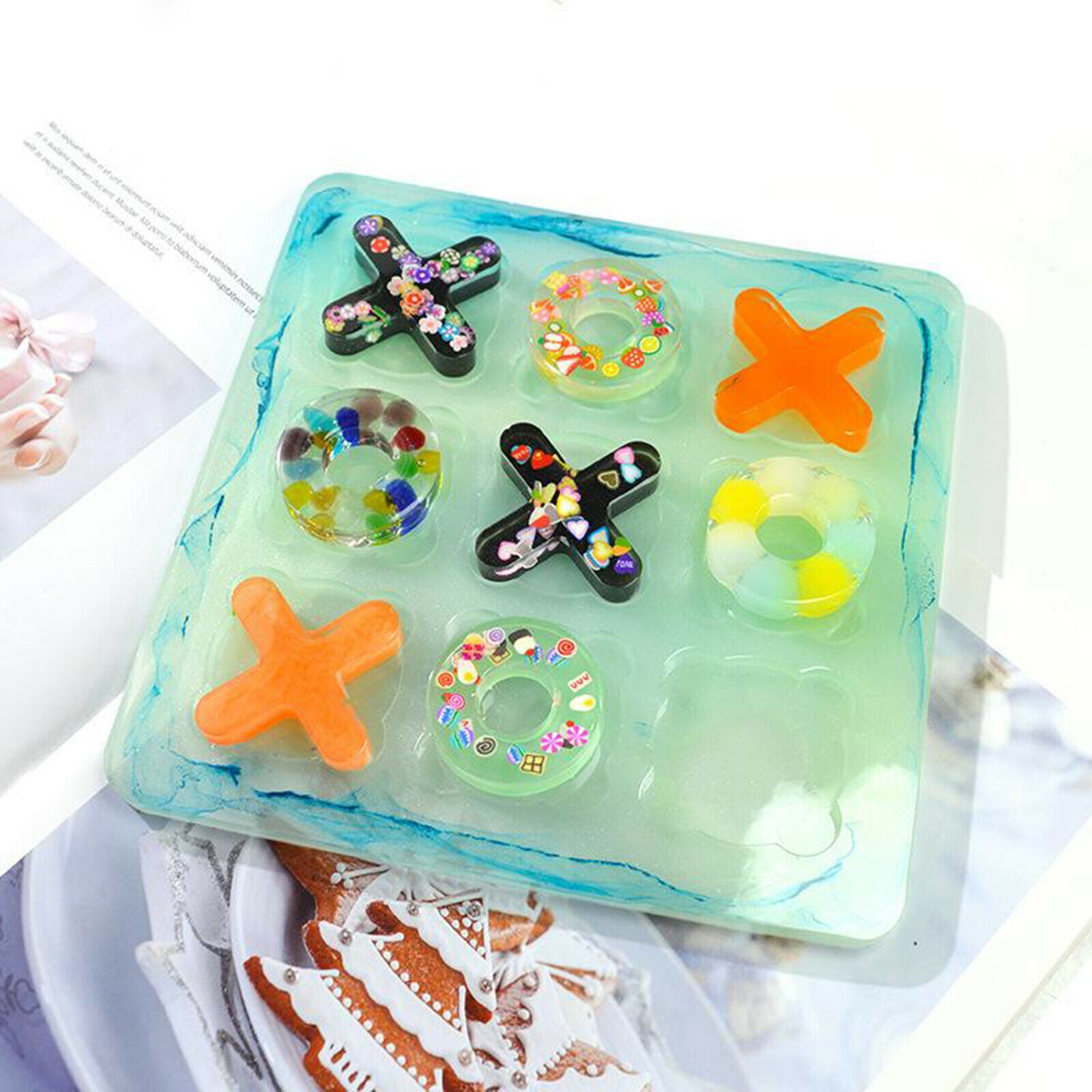 Tic-Tac-Toe Game Board Silicone Mold Crystal Mould 243x193x11mm Eco-Friendlys