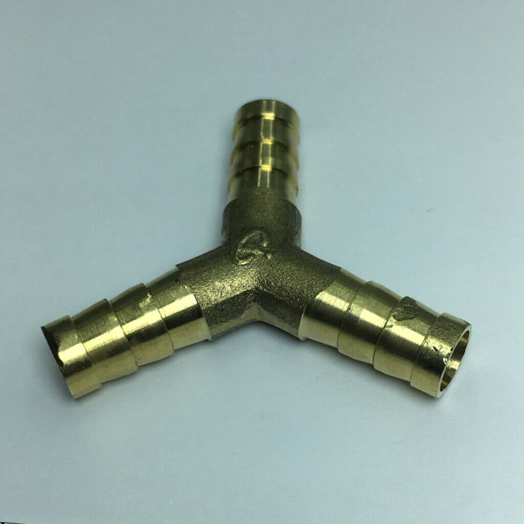 Brass Male Thread Y Shaped Equal Tee Connectors Adapters  10mm