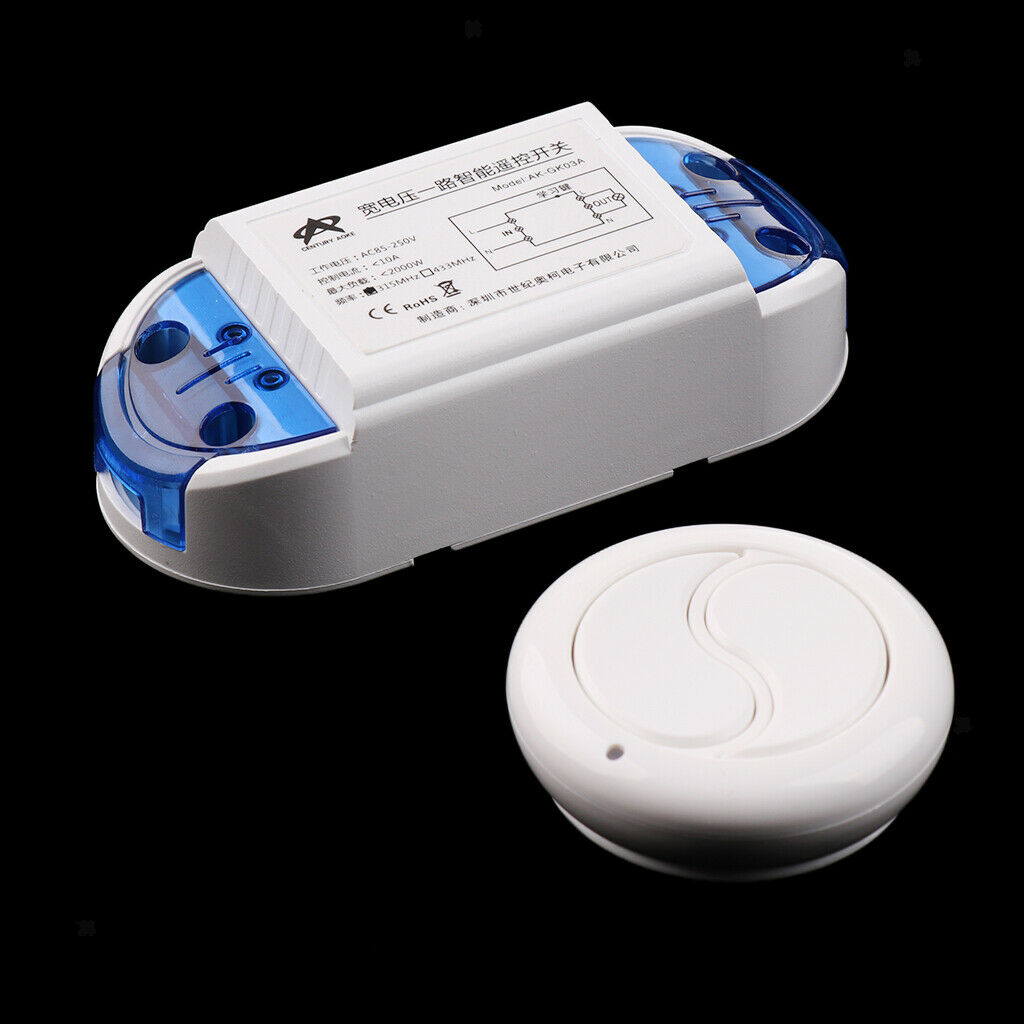 AC85V-250V Universal Single-Circuit Switch 2 Buttons Remote Controller