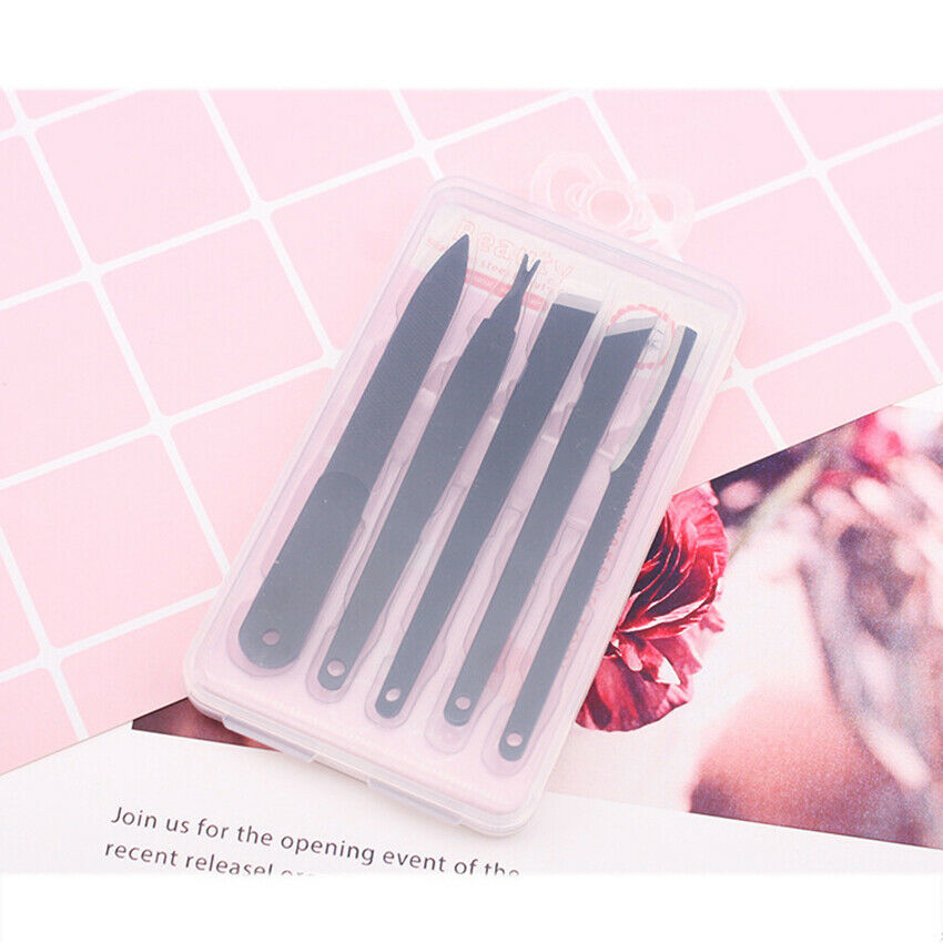 5pcs/set Nail Cuticle Pusher Remover Manicure Pedicure Stainless Steel Tool