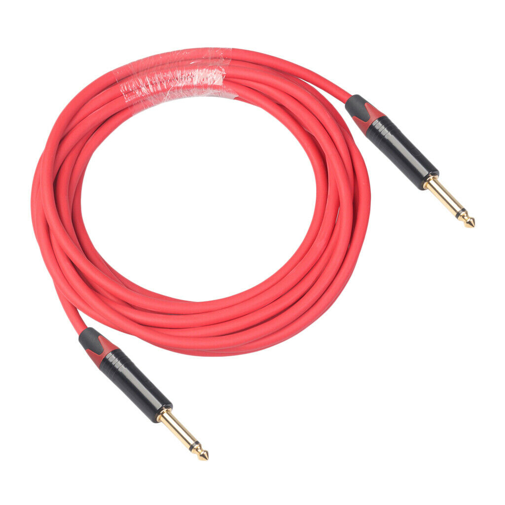 6.35mm   Male to Male Audio Line for Guitar Mixer Amplifier 5m