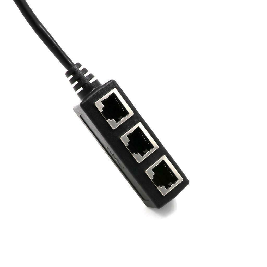 RJ45 to 3 Port Ethernet Y Splitter Cord for CAT 5/CAT 6 LAN Ethernet Socket