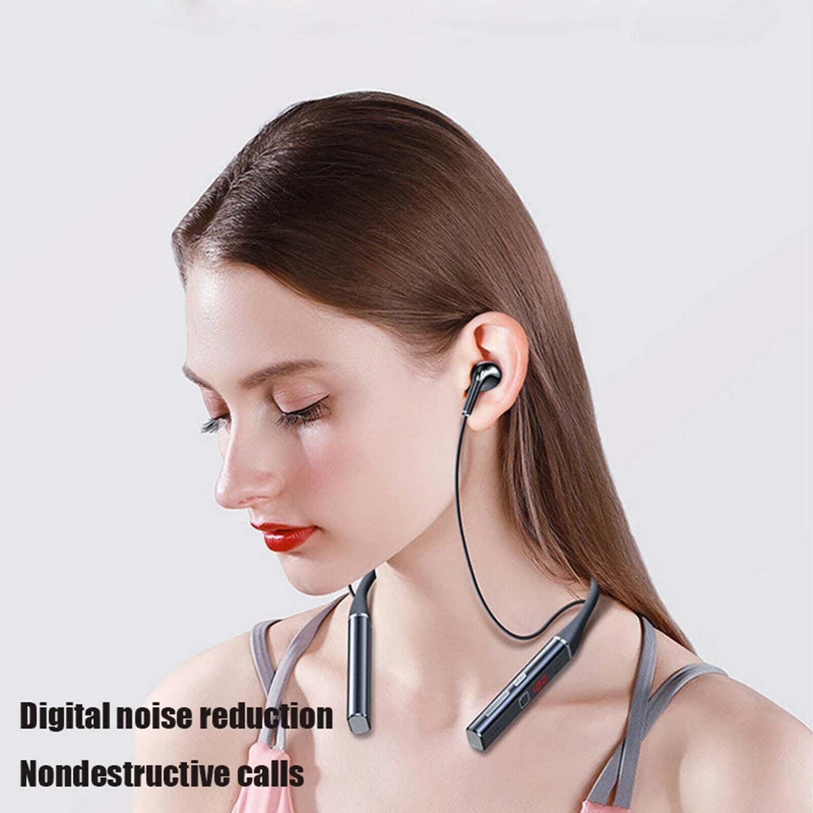 Neckband Bluetooth Headphones, Flexible Wireless Bluetooth Headset with