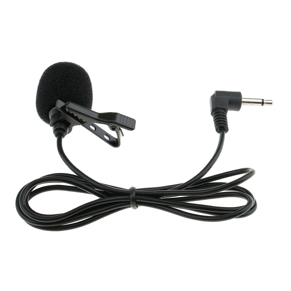 2pcs Clip-on Microphone 3.5mm Right Angle for Mobile Computer Wifi Cable Wire