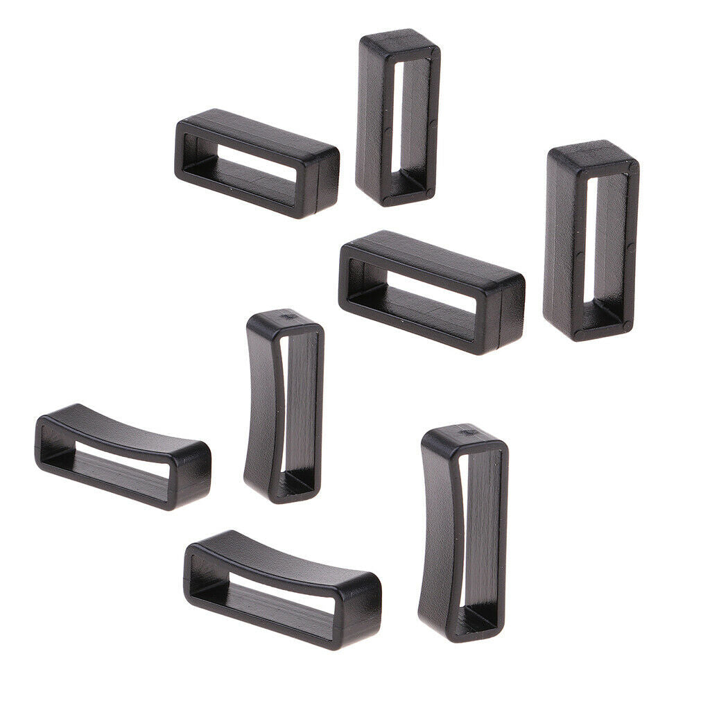50pcs Plastic Belt Loop Keeper Loop Buckles Belt Harness Backpack Straps 15mm
