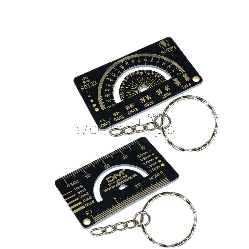 4cm FR4 Multifunctional PCB Reference Ruler Measuring Tool Angle Measure Meter