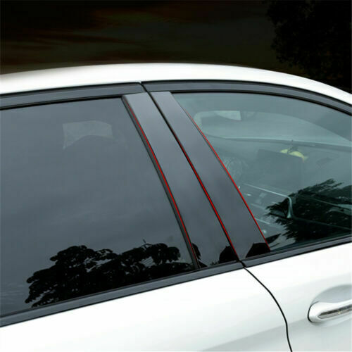 Gloss Black Pillar Posts 6 pcs Door Trim Cover Fit For Hyundai Sonata 2020 2021
