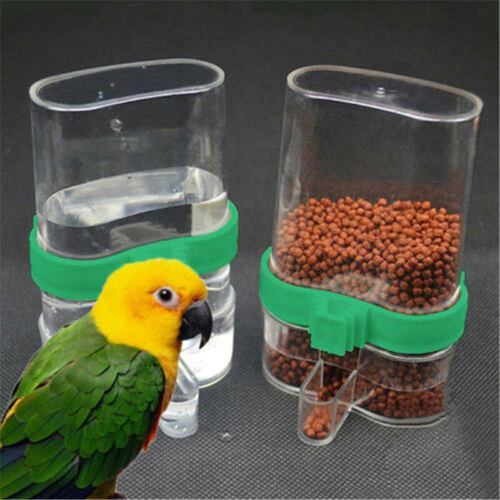 Birds Cage Feeder Food Water Feeding Automatic Drinker Parakeet Parrot Dispenser