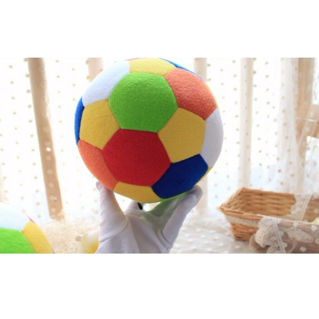 2x Kids Stuffed Soccer Cute Colorful Kids Cloth Ball Indoor Outdoor Sports