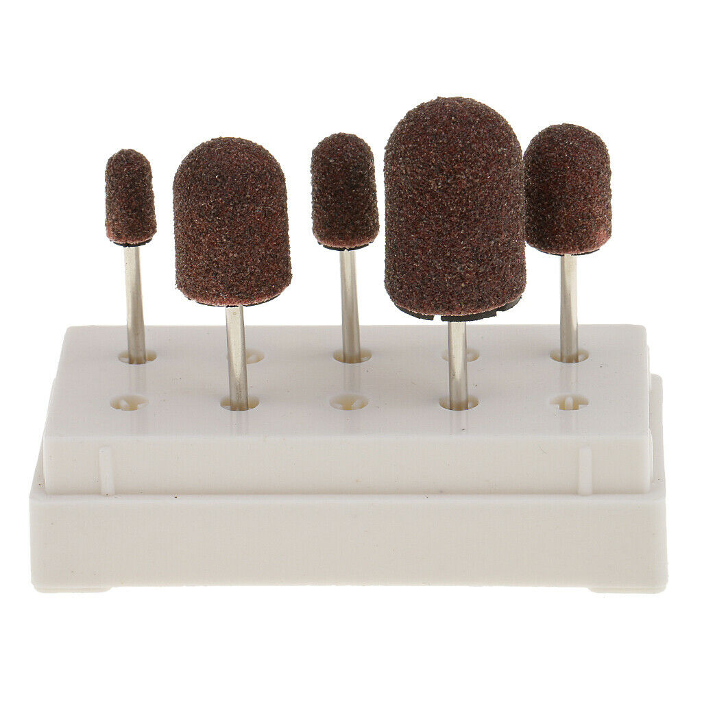 5pcs /set Mandrel Drill Bit For Pedicure Sanding Caps Feet Callus File Tool