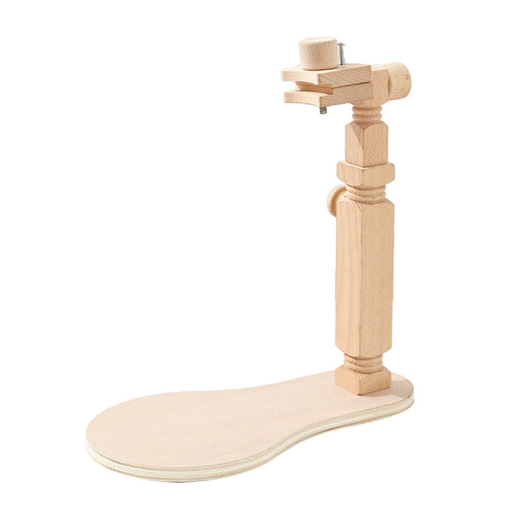 Adjustable Cross Stitch Rack Embroidery Lap Stand Hoop 360 Ratate Wooden