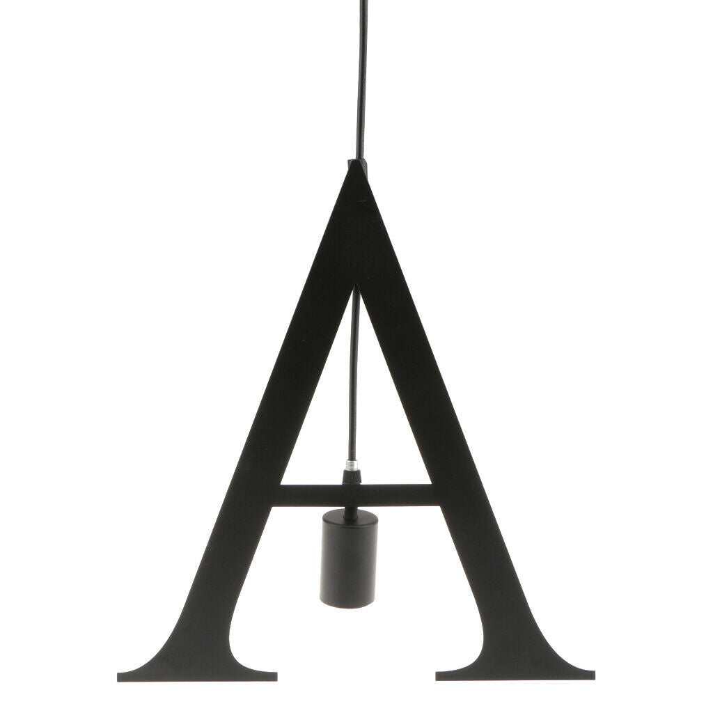 Metal Alpahbet Letter Pendant Light Holder A-T Style Light AC110-220V A