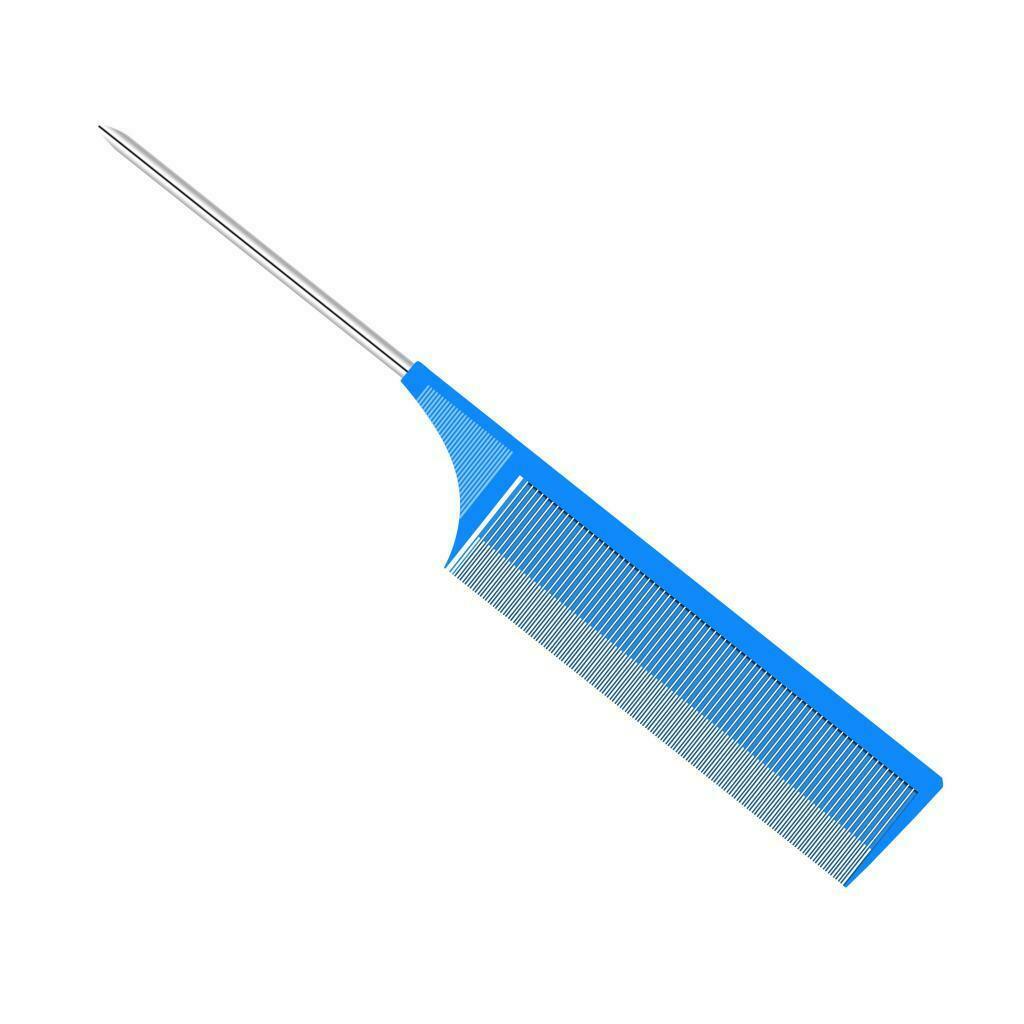 2Pcs ABS Weave Highlighting Hair Comb Salon Styling Combs Brush Tools Blue
