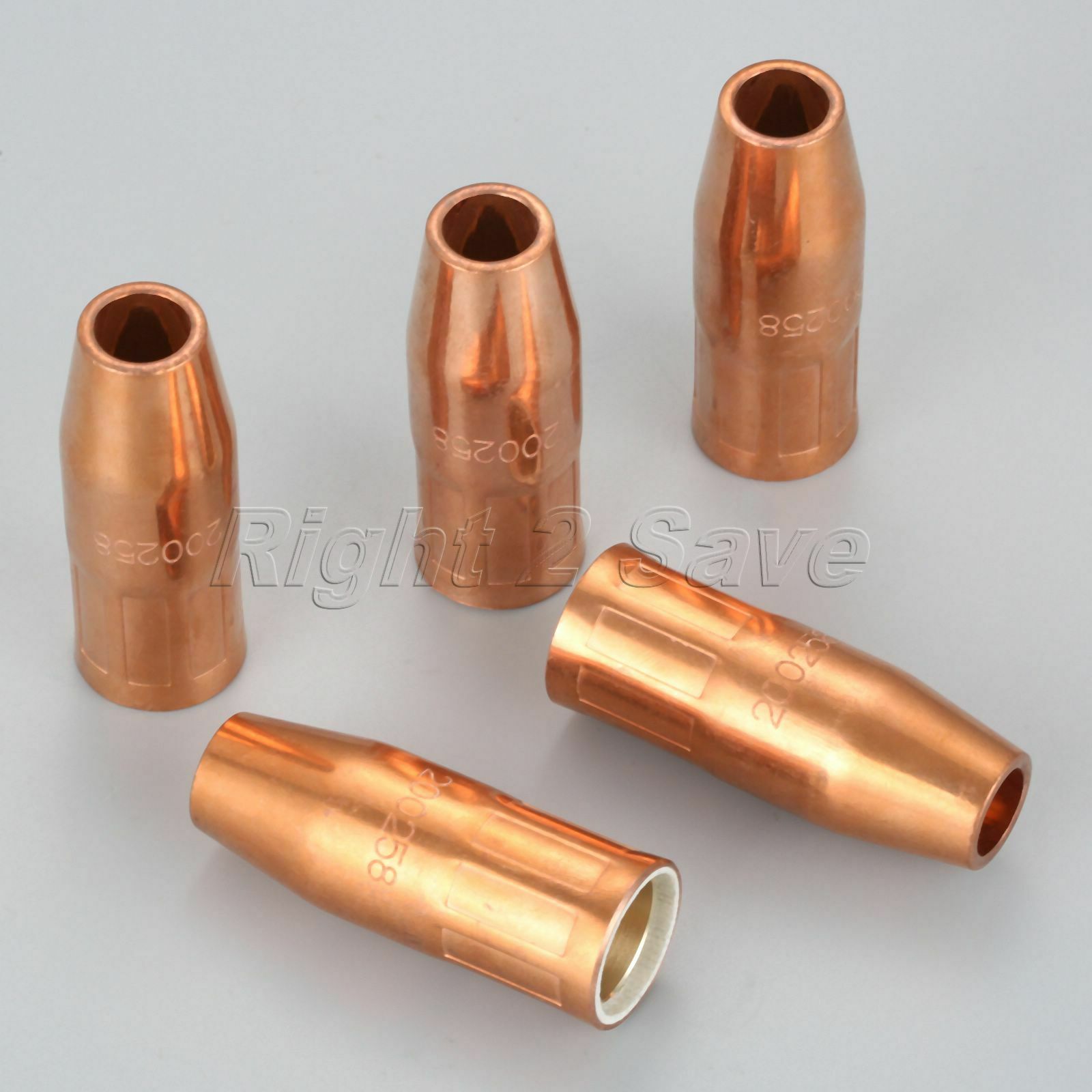 5Pcs MIG Flush Nozzle Tip 200258 1/2" orifice Fit for Miller M25 M40 Hobart Gun