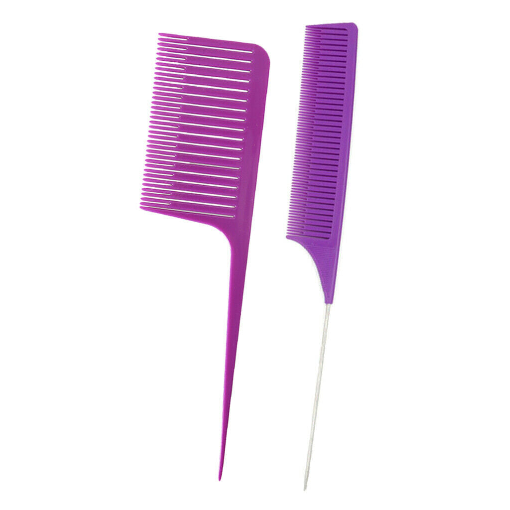 Fine&Wide Tooth Section Weaving Highlight Foiling Hair Combs Dyeing Brush