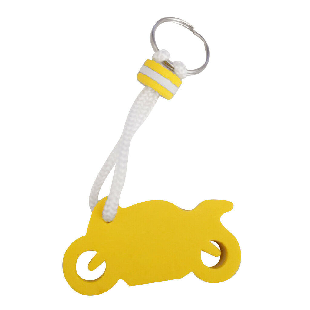 4 Count Water Sports Boating Floating Keychain Key Ring Floats Blue Yellow Green
