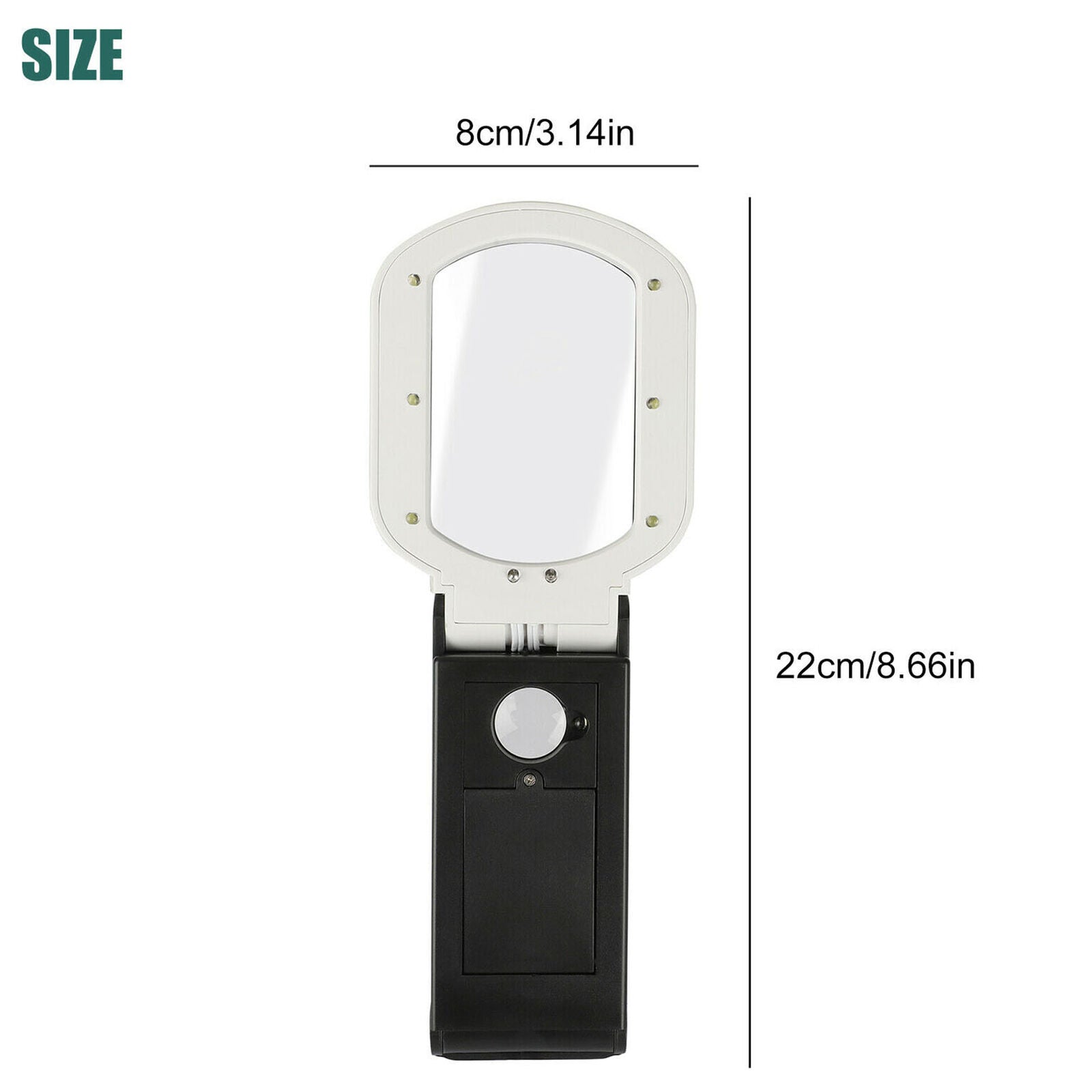25X 10X Magnifying Glass With Light 9 LED Lamp Magnifier Foldable Stand Table
