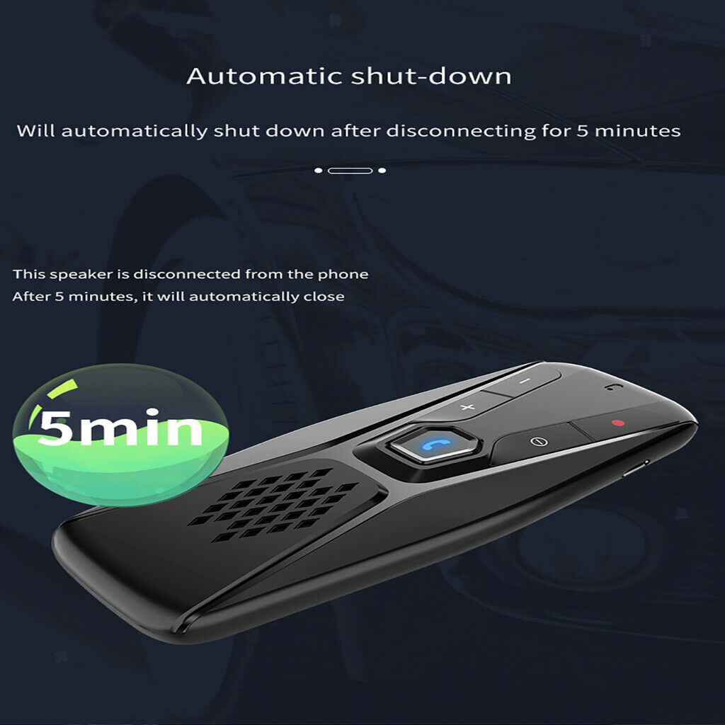 Wireless Bluetooth 5.0 Speaker Kit Portable Speakerphone Visor w/ Clip
