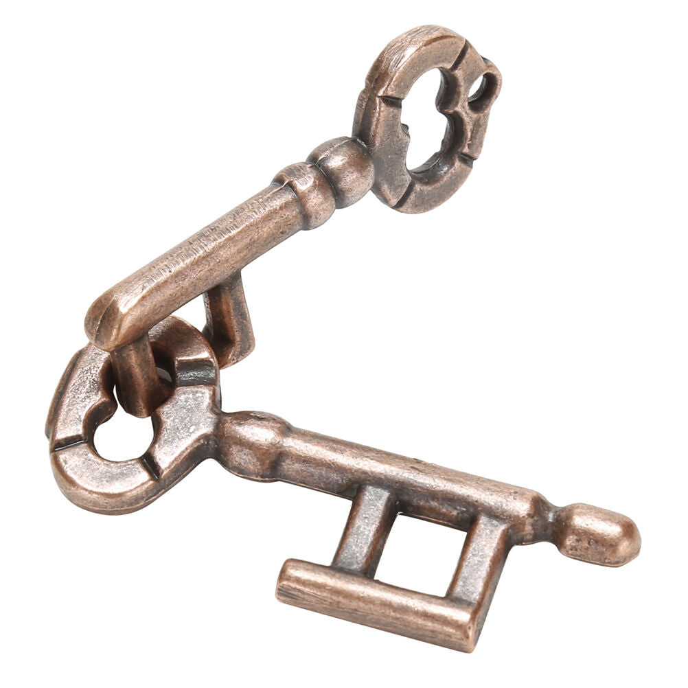 1Pcs Alloy Key Ring Puzzle Brain Tester IQ Test Kids Adults Intelligent Toys DF