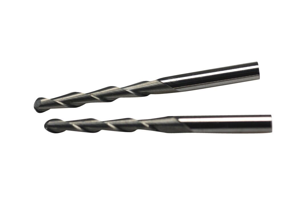 5x 1/8" Shank 2 Flute Ball-nose End Mill Tungsten Carbide Spiral Cutter 1mm