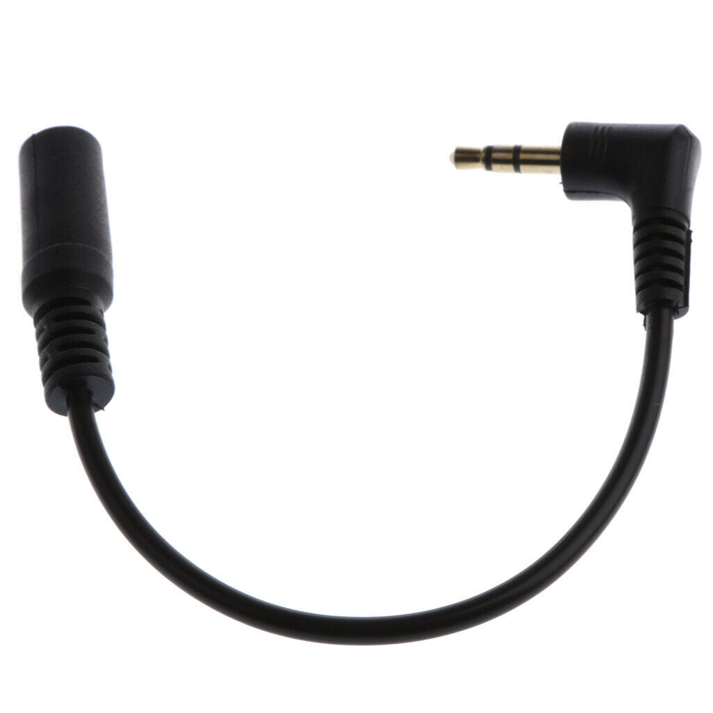 17cm 4 Pole 3   1/8" 3.5mm Female to 3 Pole Male TRRS Adapter Cable Black