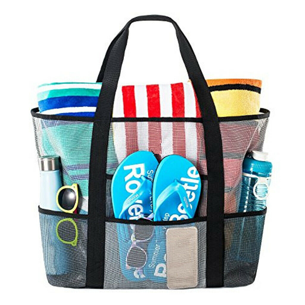 Folding Shoulder Handbag Reusable Tote Beach Shopping Travel Toiletry Bag