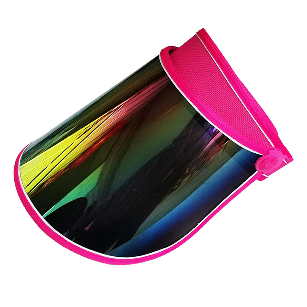 Sun Hat Visor Reusable Driving Fishing Hiking Golf Anti-UV   Rose Red