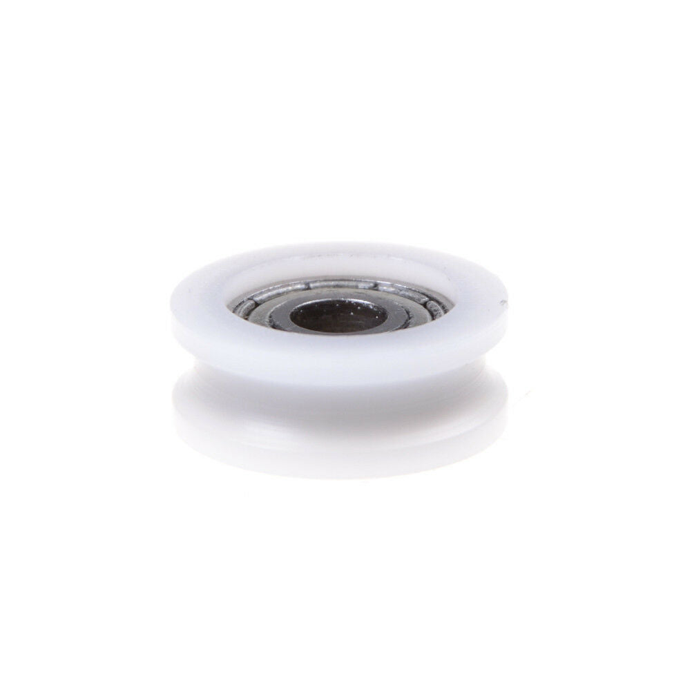 New 4*15*6mm U Groove Metal Shield Nylon Pulley Wheels Roller Ball Bearin.l8