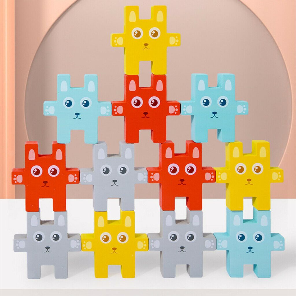 Cute Bunny Building Block Education Stacked Playset Cultivate Patience