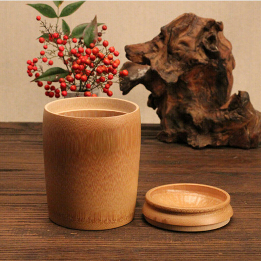 Bamboo Tea Storage Box Canister Box Tea Coffee Candy Seal Storage Wooden S