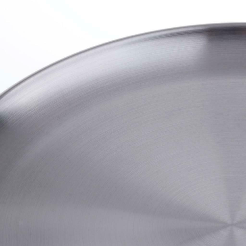 Stainless Steel Plate, Round, 12 inches(Dia) - Portable Dinnerware Plates for