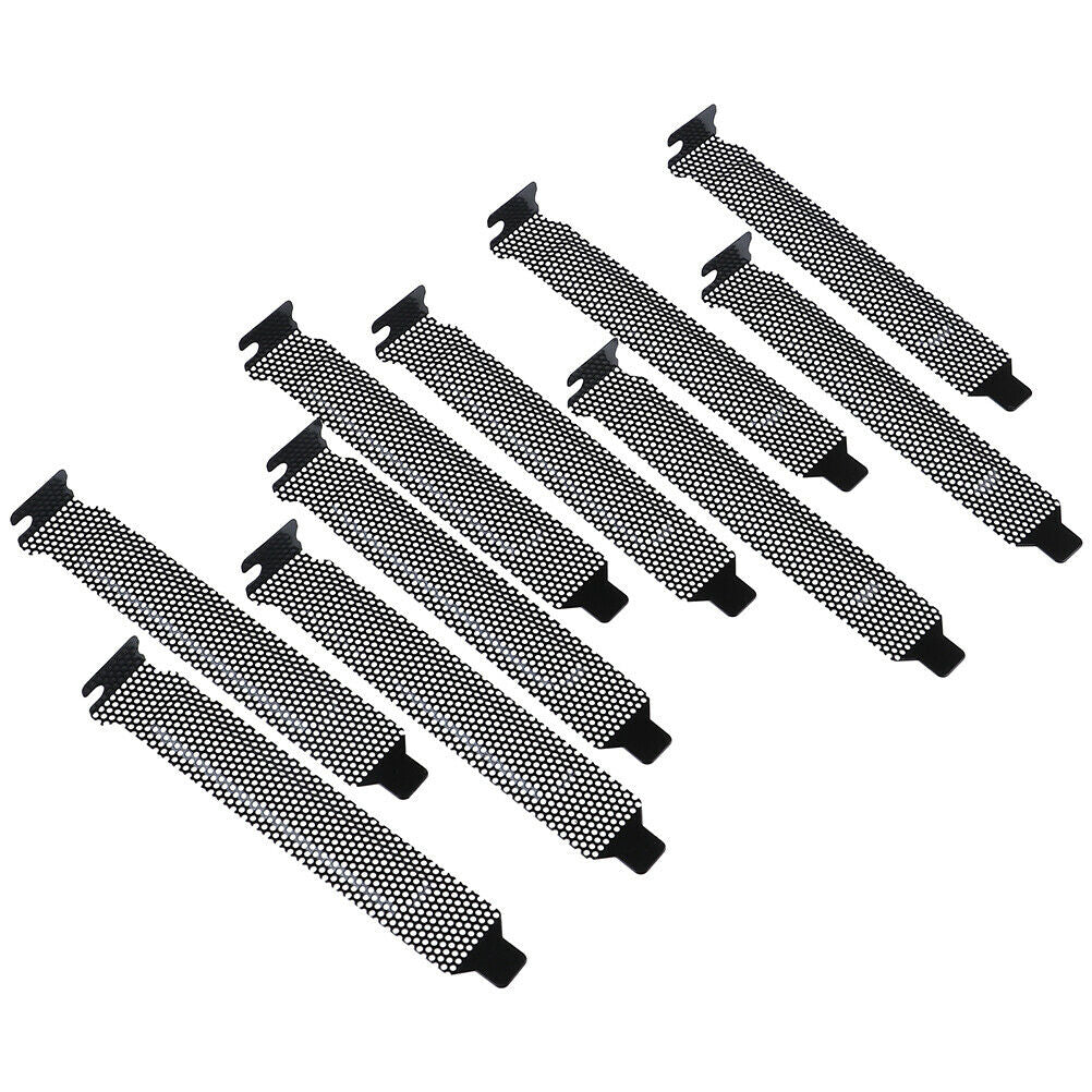 10Pcs New black PCI slot cover dust filter blanking plate hard st BR