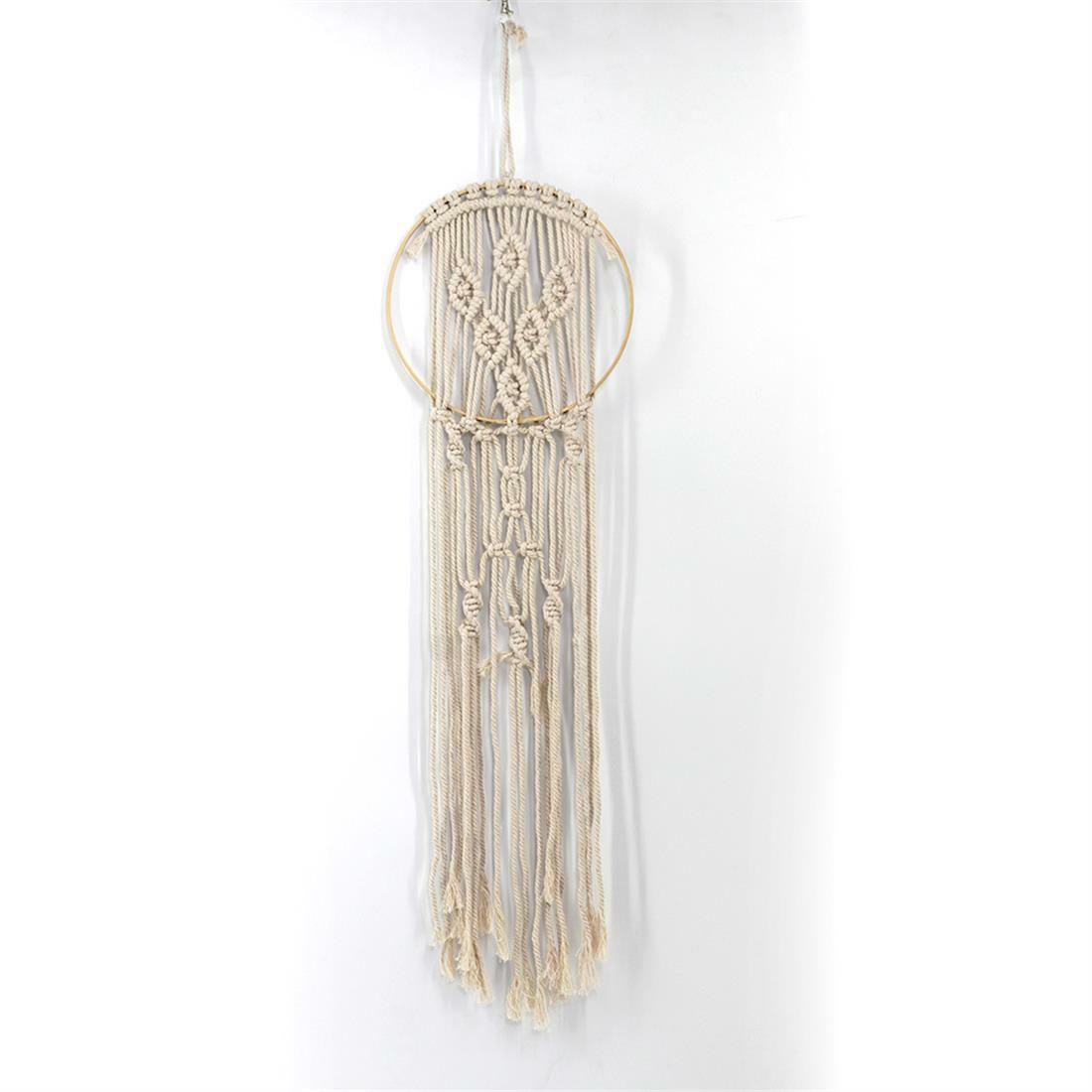 Natural Cotton Handmade Macrame Tassel Wall Hanging Hand Knitted Woven Tapestry