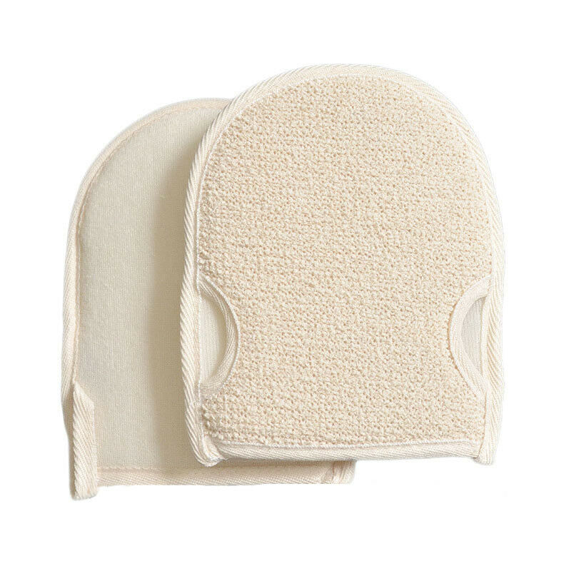 3PCS Natural Linen Body Scrubber Exfoliator Skin Brush for Bath Shower Spa UK